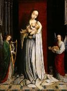 Gerard David Madonna and Child with Two Music Making Angels oil painting on canvas